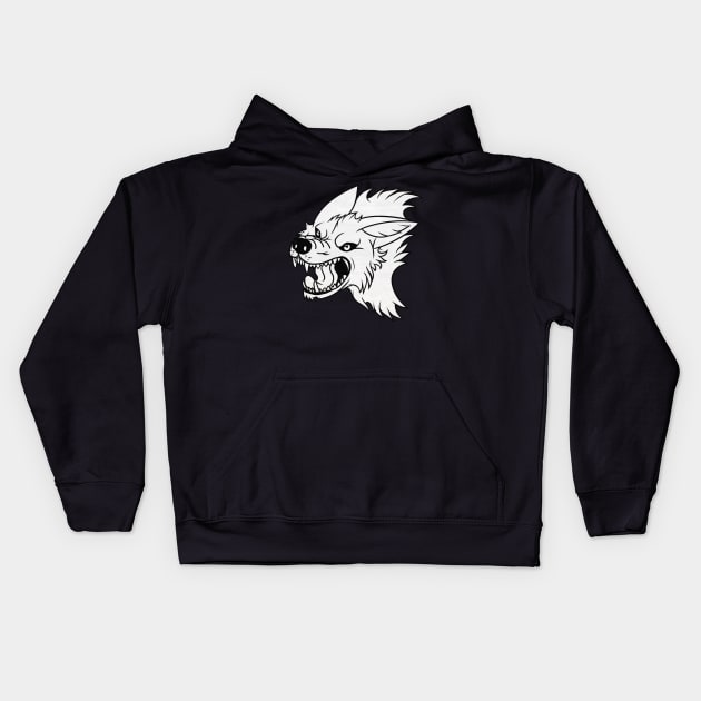 Growl Wolf Kids Hoodie by mcwolfyx